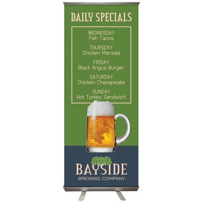 32" x 79" Custom Digitally Printed Retractable Banner Stand